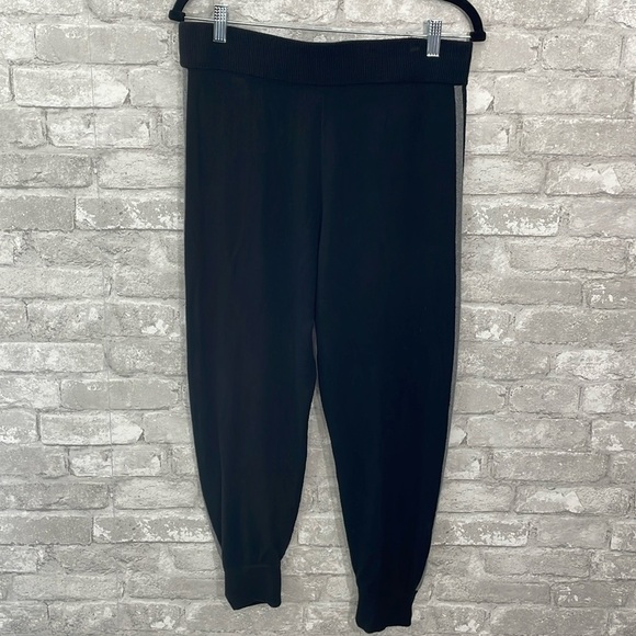 Banana Republic Pants - Banana Republic Black Sweater Knit Striped joggers